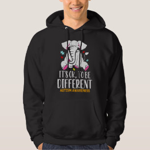 It S Ok To Be Different Autism Awareness Elephant Hoodie