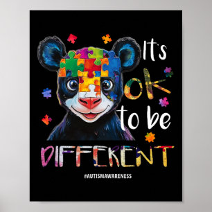 It’s Ok To Be Different - Autism Awareness Panda  Poster