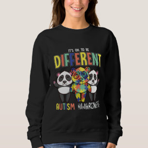 It S Ok To Be Different Autism Awareness Panda Sweatshirt