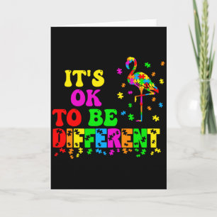 It S Ok To Be Different Autism Awareness Puzzle Fl Card