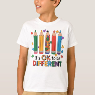 It’s OK to be Different Autism Awareness Teacher T-Shirt