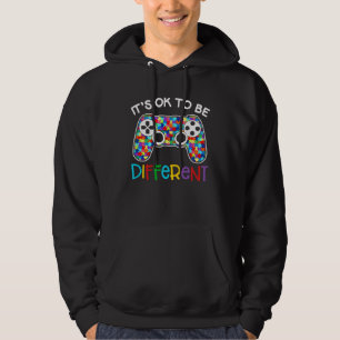 It s Ok To Be Different Games Controller Autism Aw Hoodie