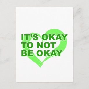 It’s okay to not be okay Mental Health Matters Holiday Postcard