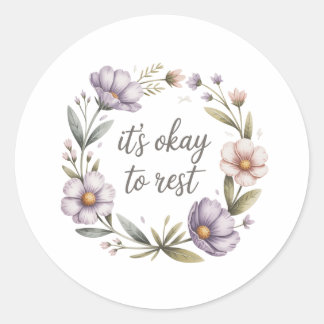 It’s Okay to Rest Sticker | Mental Health