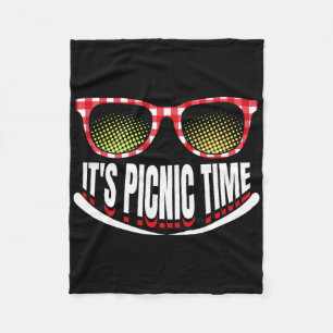 It’s Picnic Time Family Trip Summer Vacation Campi Fleece Blanket