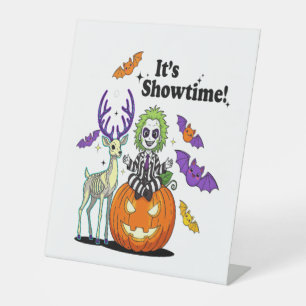 It’s Showtime Funny Halloween Pedestal Sign