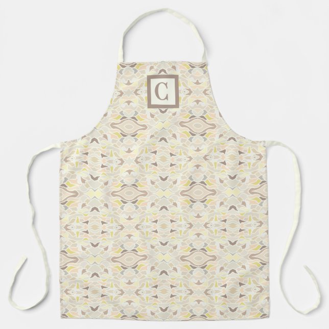 It’s So Ivory Geometric Abstract Pattern  Apron (Front)