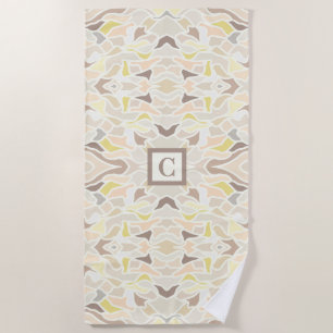 It’s So Ivory Geometric Abstract Pattern Beach Towel
