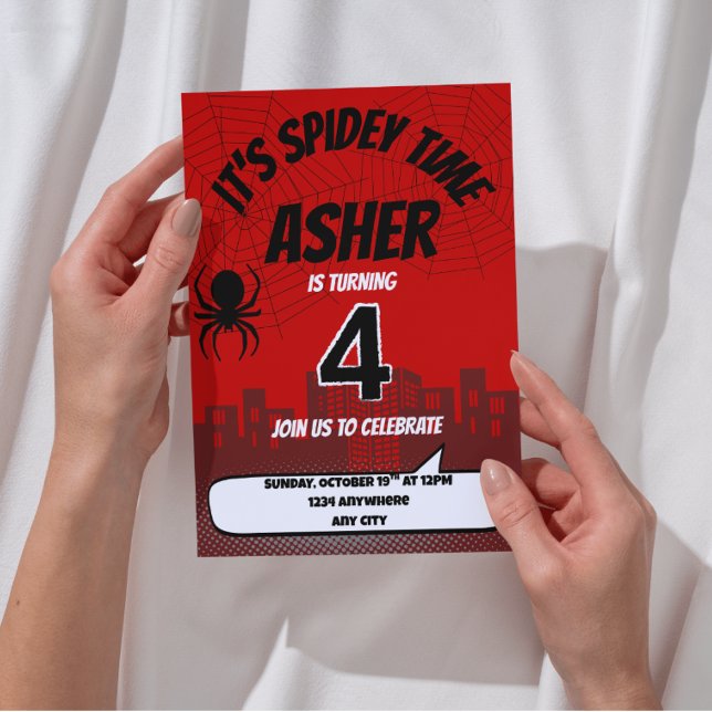 It’s Spidey Time Birthday Invitation | Editable (Creator Uploaded)
