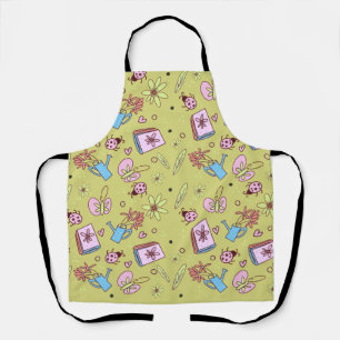 It’s Springtime Book Lovers Colourful Doodles Apron