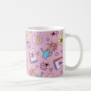 It’s Springtime Book Lovers Colourful Doodles Coffee Mug