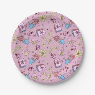 It’s Springtime Book Lovers Colourful Doodles Part Paper Plate
