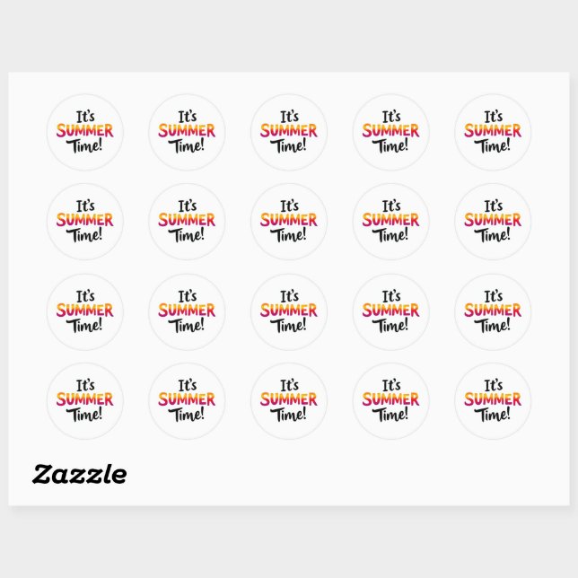 It’s Summer Time Rainbow 3D Sticker (Sheet)