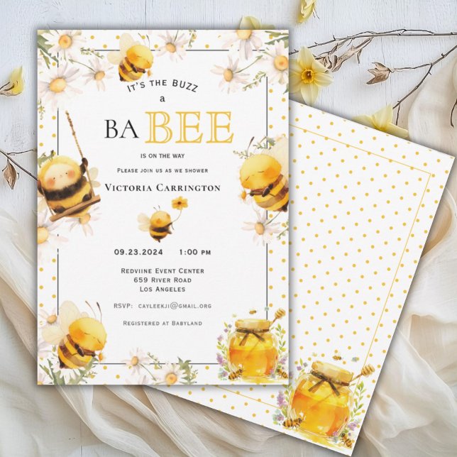 It’s the Buzz Bumble Bee Baby Shower Invitation (Creator Uploaded)