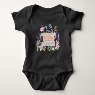 It’s The Heart That Opens The Gates, Floral Garden Baby Bodysuit