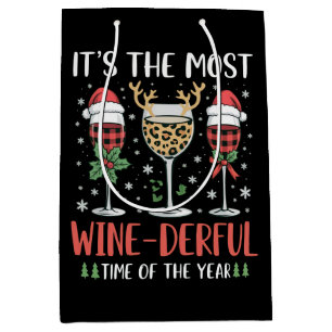 It’s the Most Wine-Derful Time of the Year Wine Medium Gift Bag