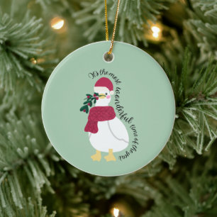 It’s the Most Wonderful Time of the Year   Duck Ceramic Tree Decoration