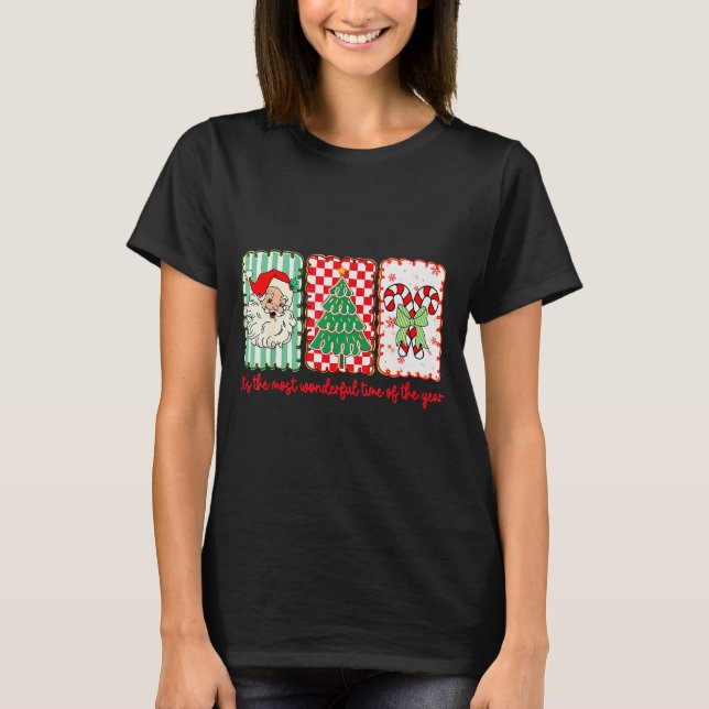 It’s The Most Wonderful Time Of Year Retro Christm T-Shirt (Front)