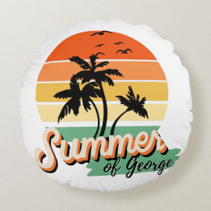 It s The Summer Of George Round Cushion