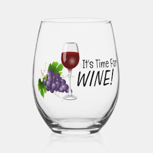 It’s Time For Wine Stemless Wine Glass