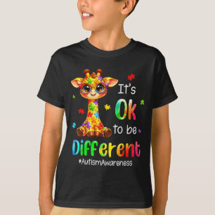 It’s to be different cute giraffe animal autism T-Shirt