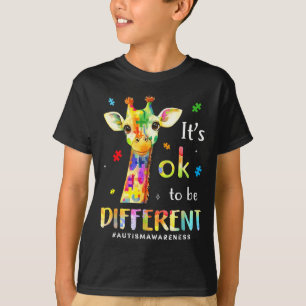 It’s to be different cute giraffe animal autism T-Shirt