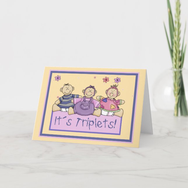 It´s Triplets Announcement (Front)