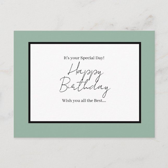 It’s Your Special Day – Happy Birthday Postcard (Front)
