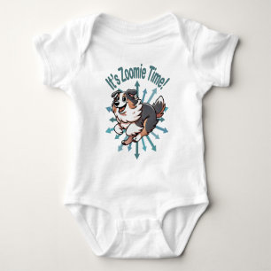 It’s Zoomie Time Australian Shepherd Baby Bodysuit