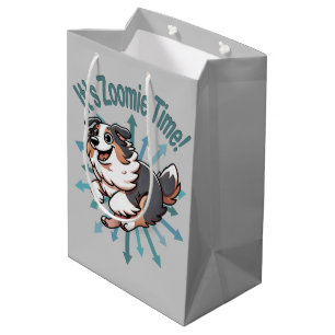 It’s Zoomie Time Australian Shepherd Medium Gift Bag