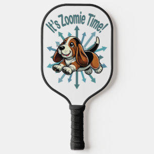 It’s Zoomie Time Basset Hound Pickleball Paddle