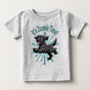 It’s Zoomie Time Black Lab Baby T-Shirt