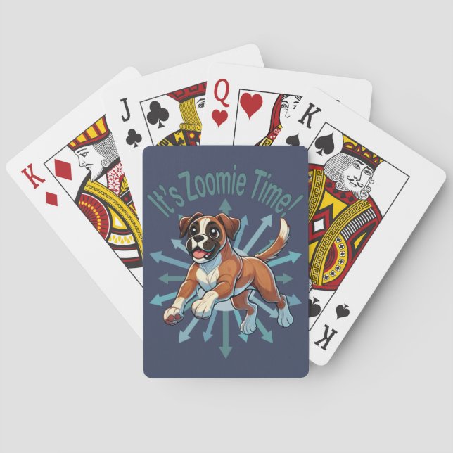 It’s Zoomie Time Boxer Playing Cards (Back)