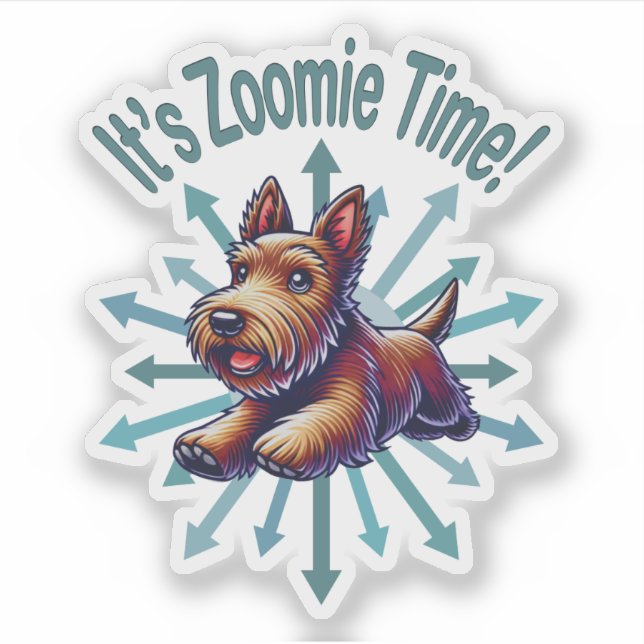 It’s Zoomie Time Brown Scotty (Front)
