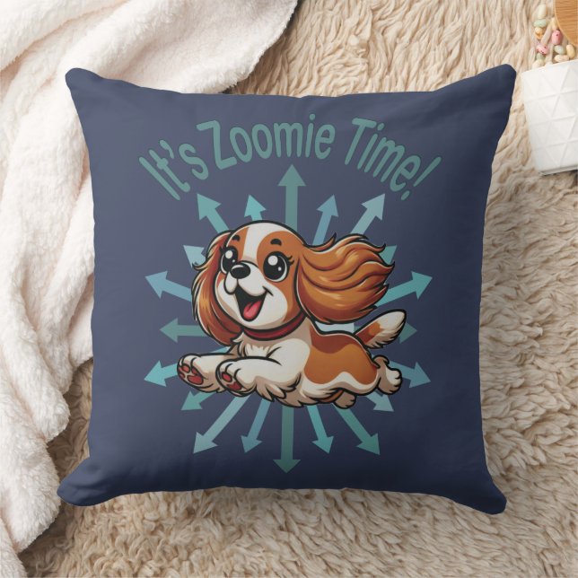 It’s Zoomie Time Cavalier Spaniel Cushion (Blanket)
