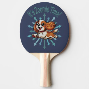 It’s Zoomie Time Cavalier Spaniel Ping Pong Paddle