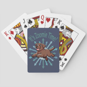 It’s Zoomie Time Chocolate Lab Playing Cards