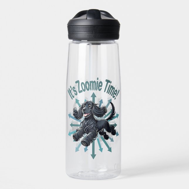 It’s Zoomie Time Cocker Spaniel Water Bottle (Front)