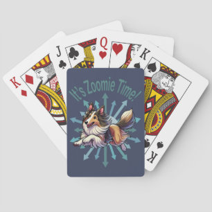 It’s Zoomie Time Collie Playing Cards