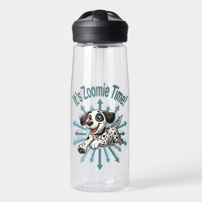 It’s Zoomie Time Dalmatian Water Bottle (Front)