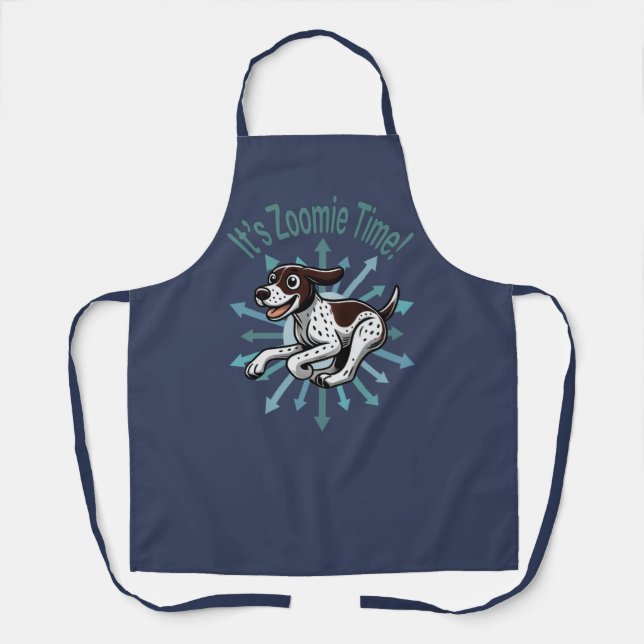 It’s Zoomie Time German Shorthaired Pointer Apron (Front)