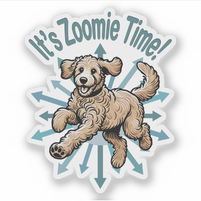 It’s Zoomie Time Golden Doodle (Front)