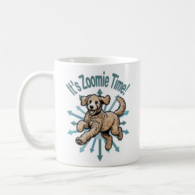 It’s Zoomie Time Golden Doodle Coffee Mug (Left)