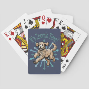 It’s Zoomie Time Golden Doodle Playing Cards