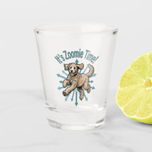 It’s Zoomie Time Golden Doodle Shot Glass