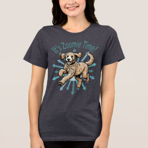 It’s Zoomie Time Golden Doodle Tri-Blend Shirt