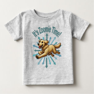 It’s Zoomie Time Golden Retriever Baby T-Shirt