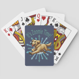 It’s Zoomie Time Golden Retriever Playing Cards
