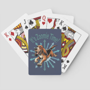 It’s Zoomie Time Hound Dog Playing Cards