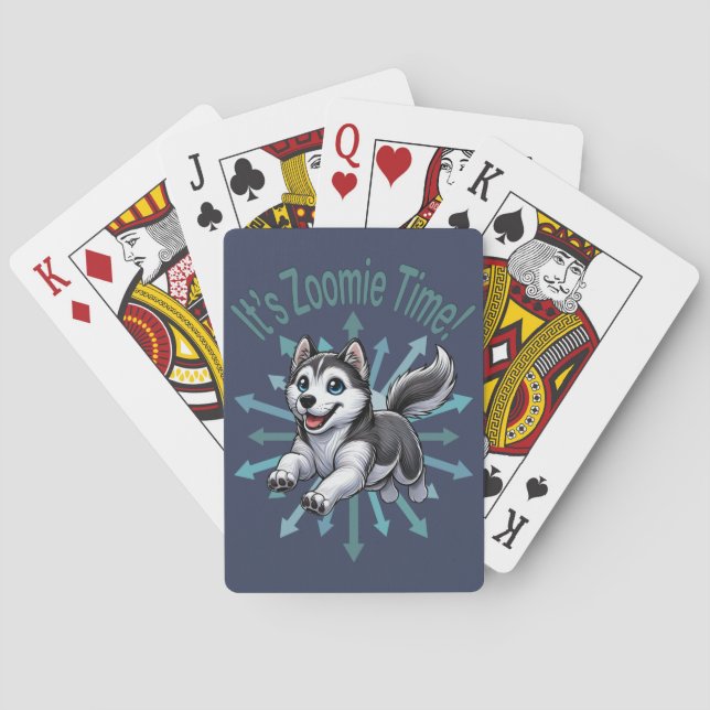 It’s Zoomie Time Husky Playing Cards (Back)